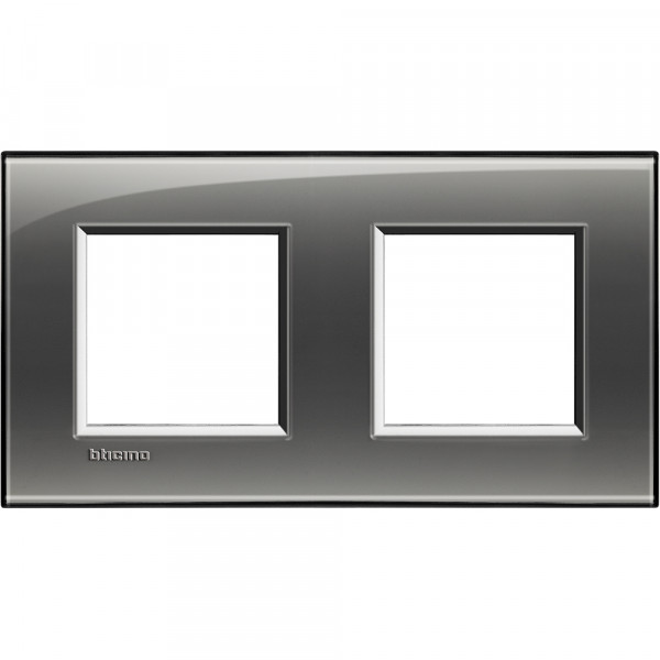 Plaque Living Light Bticino Brouillard - 2 + 2 modules