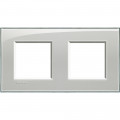 Plaque Living Light Bticino Gris - 2 + 2 modules