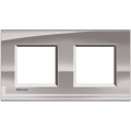 Plaque Living Light Bticino Nickel - 2 + 2 modules