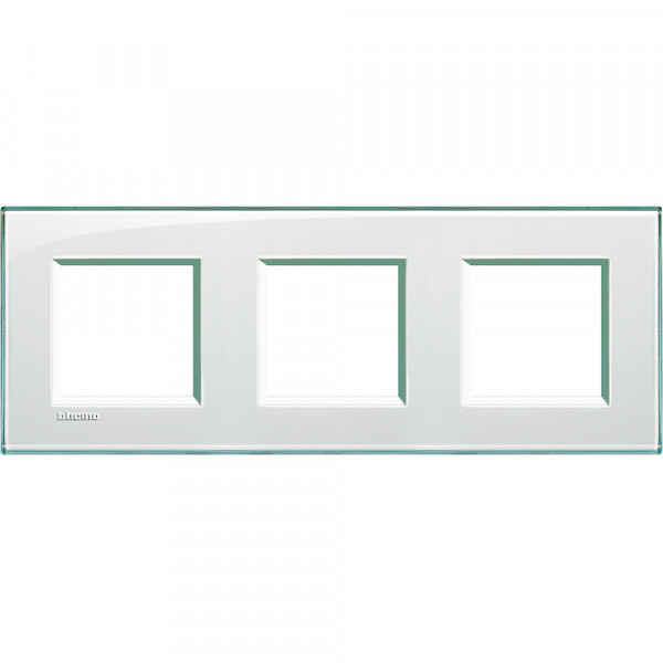 Plaque Living Light Bticino Aigue-marine - 2 + 2 + 2 modules