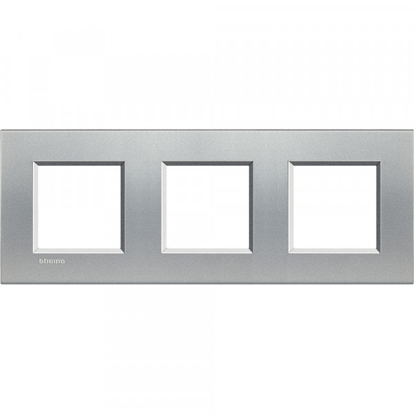 Plaque brillant Bticino Livinglight 3 postes 3x2 modules
