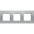 Plaque de finition Living Light Bticino Cofrel - 3 postes - 3x2 modules - encliqueter - horizontal et vertical - brillant