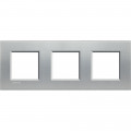 Plaque brillant Bticino Livinglight 3 postes 3x2 modules