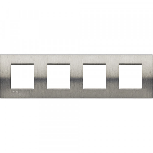 Plaque Acier brossé - Living Light Bticino 2 + 2 + 2 + 2 modules