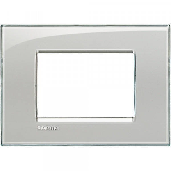 Plaque Living Light Bticino Gris - 3 modules