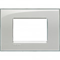 Plaque Living Light Bticino Gris - 3 modules