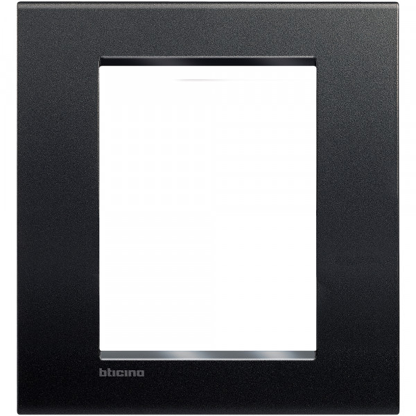 Plaque Living Light Bticino Anthracite - 3 + 3 modules