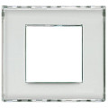 Plaque Living Light Bticino transparente personnalisable - 2 modules