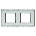 Plaque Rectangulaire 2 x 2 Modules 71 mm Livinglight Kristall BTicino