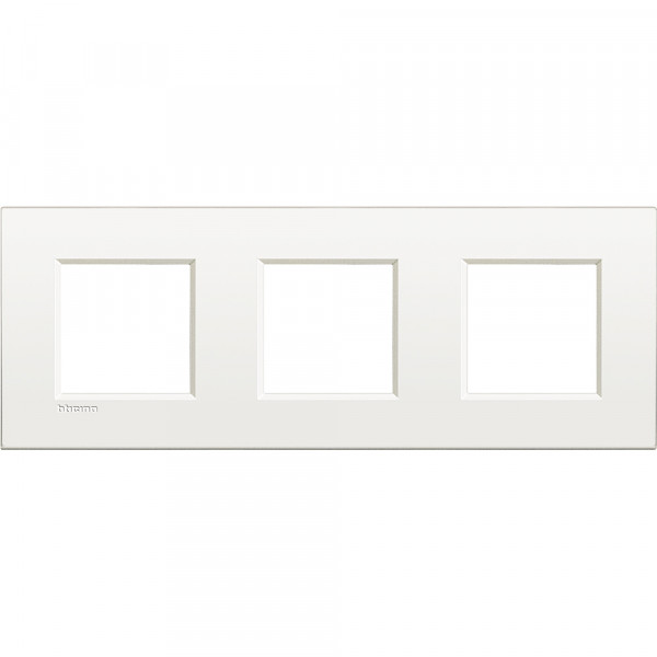 Plaque Blanc pur Living Light Bticino Air 2 + 2 + 2 modules