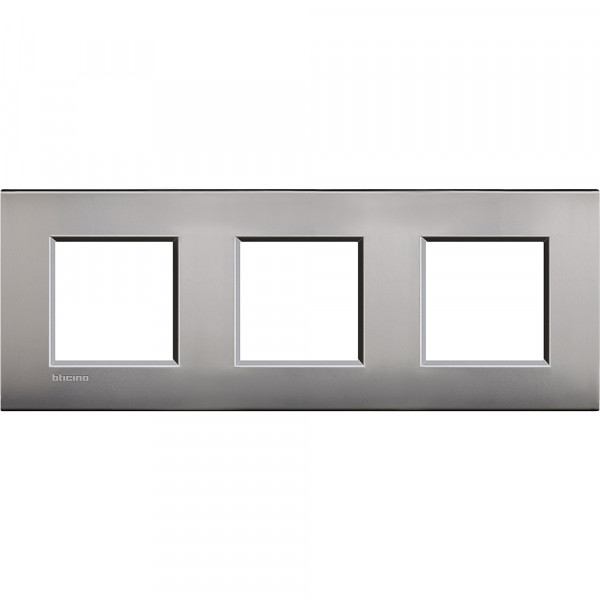 Plaque Nickel mat Living Light Bticino Air 2 + 2 + 2 modules