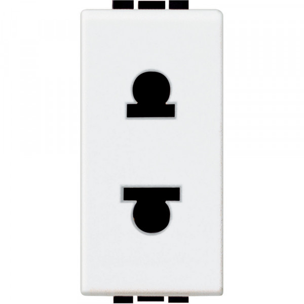 Prise de courant 2p Living Light Bticino Blanc 16A - 127/250V standard Euro-Américain