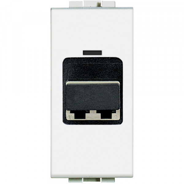 Connecteur d'accouplement blanc Bticino Livinglight fibre optique Duplex