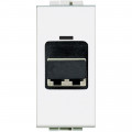 Connecteur d'accouplement blanc Bticino Livinglight fibre optique Duplex