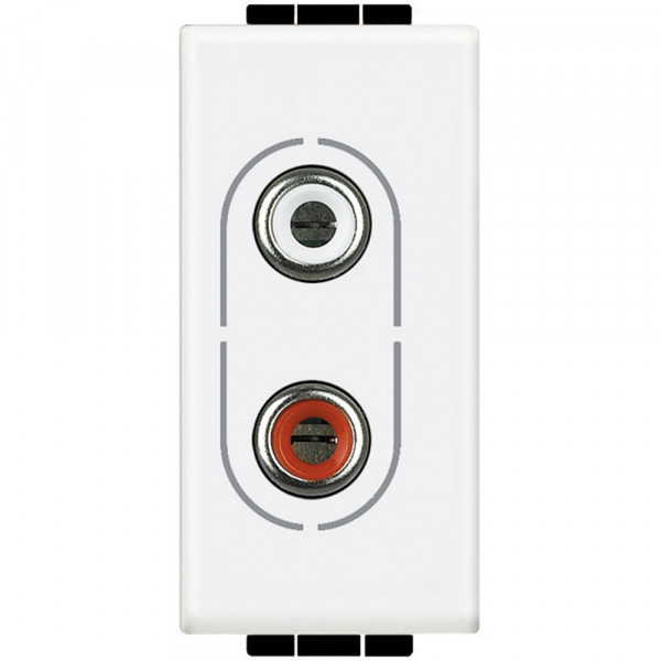 Connecteur RCAx2 blanc Bticino Livinglight