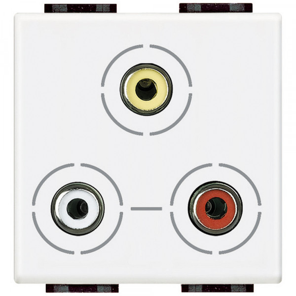 Connecteur RCAx3 blanc Bticino Livinglight