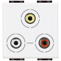 Connecteur RCAx3 blanc Bticino Livinglight
