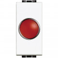 Voyant lumineux blanc Bticino Livinglight avec diffuseur rouge