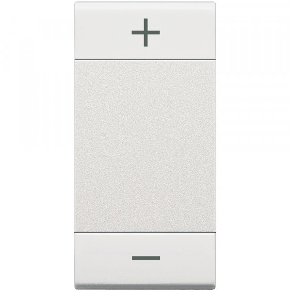 Enjoliveur blanc symbole "+/-" Bticino Livinglight MyHome Bus 1 module