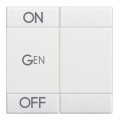 Manette bascule symbole ON - OFF + sérigraphie "GEN" 2 modules - LivingLight Blanc