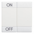 Manette bascule symbole ON - OFF 2 modules - LivingLight Blanc