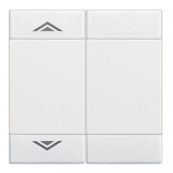 Manette bascule symbole HAUT - BAS 2 modules - LivingLight Blanc