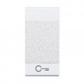 Enjoliveur blanc poussoir symbole clé Bticino Livinglight 1 module