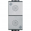 Commande VMC/Ventilateurs Living Light Bticino - double poussoir + stop pour commande de VMC