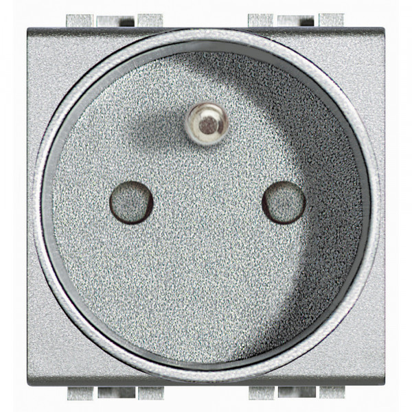 Prise de courant 2P+T tech Bticino Livinglight bornes automatiques 16A 250V 2 modules