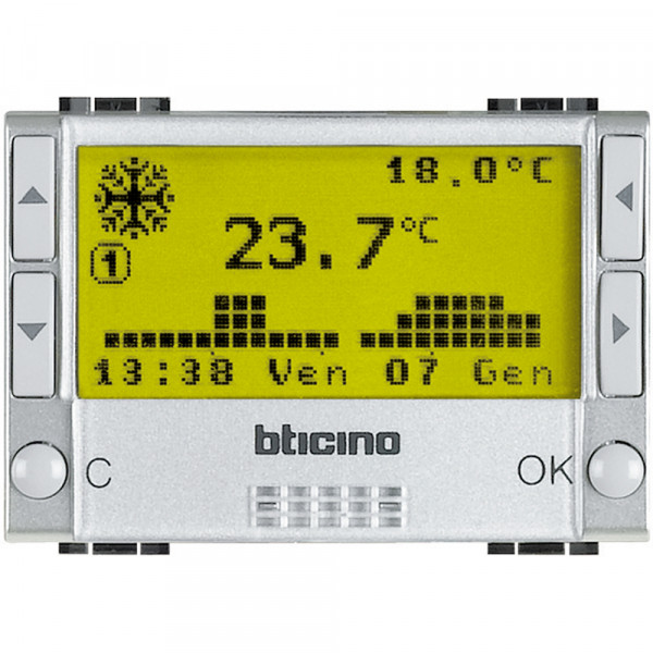 Chrono-thermostat Encastré Living Light Bticino Tech
