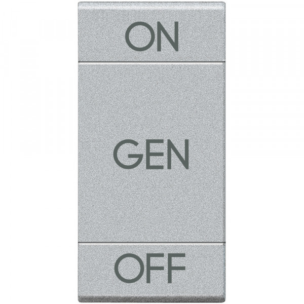 Manette bascule symbole ON - OFF + sérigraphie "GEN" 1 module - LivingLight Tech