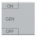 Manette bascule symbole ON - OFF + sérigraphie "GEN" 2 modules - LivingLight Tech