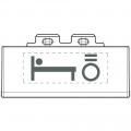 Pictogramme d'éclairable tech Bticino Livinglight avec symbole Lumière/Lit lot de 50