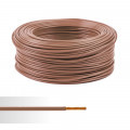 Fil électrique souple HO7V-K 4mm² marron couronne de 100m 