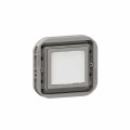 Voyant de balisage et de signalisation à LEDs étanche Plexo Legrand IP55 puissance 0,2W ou 1W enjoliveur finition - gris et blanc