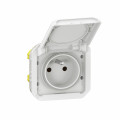 Prise de Courant Blanche 2 P + T 16 A 250 V Plexo Legrand – Etanche - IP55 - IK07 – avec Enjoliveur