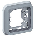 Support plaque pour Encastré Legrand Plexo composable gris - 1 poste