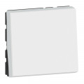 Poussoir ou poussoir inverseur Mosaic Easy-Led 6A 250V~ 2 modules - blanc