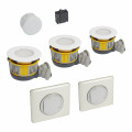 Kit Modul'up avec 3 boites Modul'up + 3 spots IP44 + 1 micromodule + 2 commandes Céliane sans fil - titane