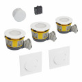 Kit Modul'up avec 3 boites Modul'up + 3 spots IP44 + 1 micromodule + 2 commandes dooxie sans fil - blanc