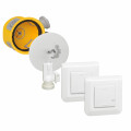 Kit Modul'up avec 1 boite Modul'up + 1 DCL radio + 1 douille avec fiche DCL + 2 commandes Mosaic sans fil - blanc