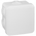 Boîte de dérivation carrée 80x80x45 étanche Legrand Plexo blanc - embout (7) -IP55/IK07- 650°C