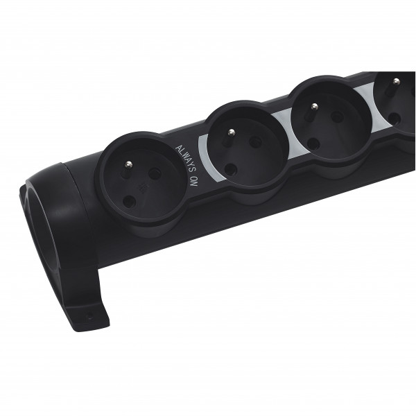 Rallonge multiprise Bp 6x2p+t 1.5m ms fb noir