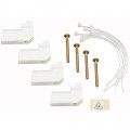 Ensemble de fixation coffret encastré - 4 griffes + colliers attache-câbles