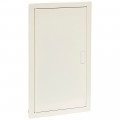 Coffret encastré - porte métal extra plate - 3 rangée - 36+6 mod - blanche