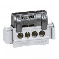 Bornier de répartition IP 2X - phase - noir - L 47 mm