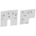 Cadran de mesure (1 rond + 1 carré) pour ampèremètre analogique - 0-400 A