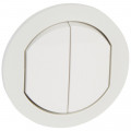 Enjoliveur IP44 Legrand Céliane blanc pour commandes d'éclairage doubles