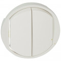 Enjoliveur blanc Legrand Céliane - double Va-et-vient / Va-et-vient + poussoir