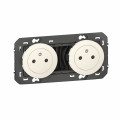 Double prise de courant Legrand dooxie 2P+T Surface 16A précâblées finition blanc